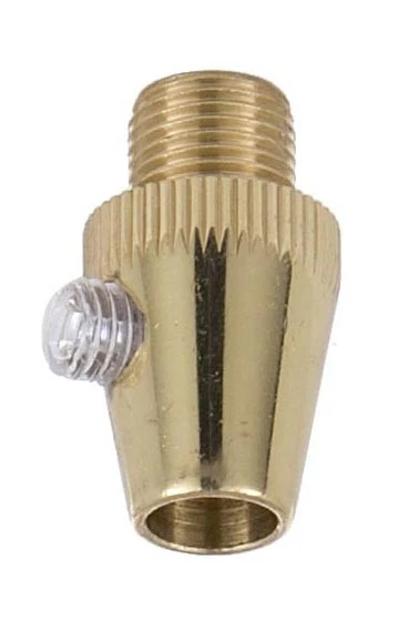 Brass Finish Metal Cord Grip Bushing w/Set Screw (26945)