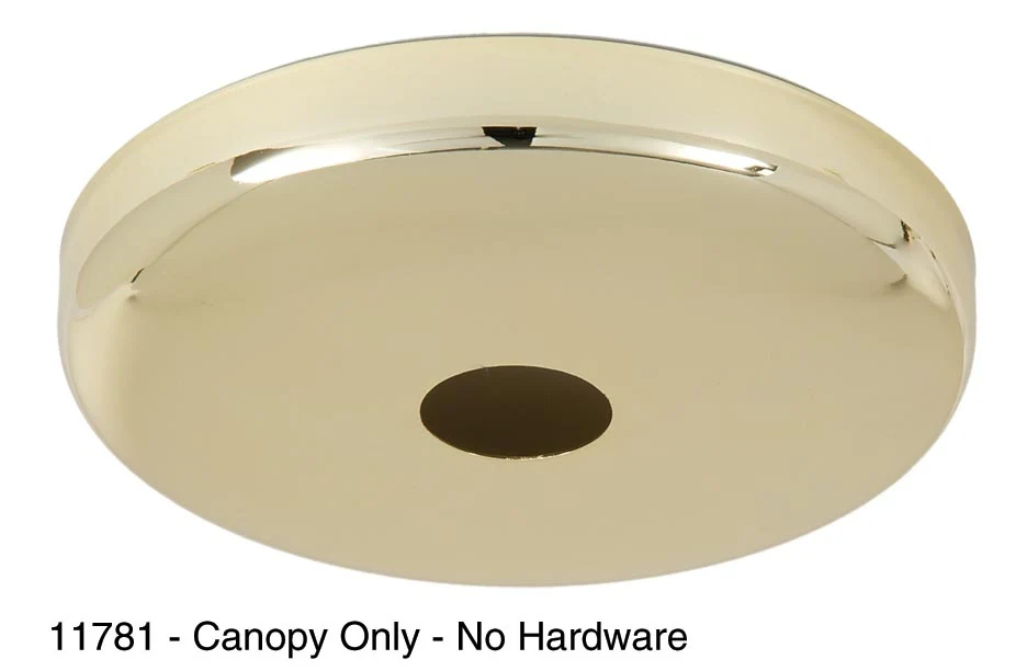 Brass Plated Plain Rounded Ceiling Canopy Or Canopy Kit (11781) - Image 2