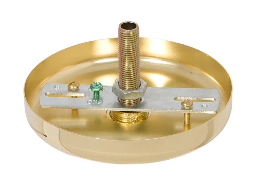 Brass Plated Plain Rounded Ceiling Canopy Or Canopy Kit (11781) - Image 4