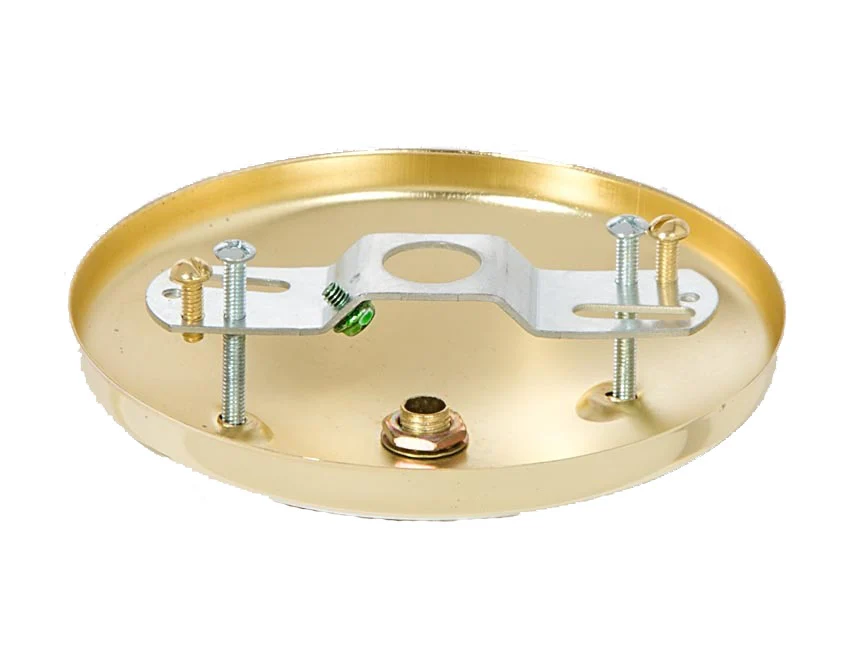 5" Brass Plated Steel Modern Shallow Design Fixture Canopy Kit (11778) - Image 4