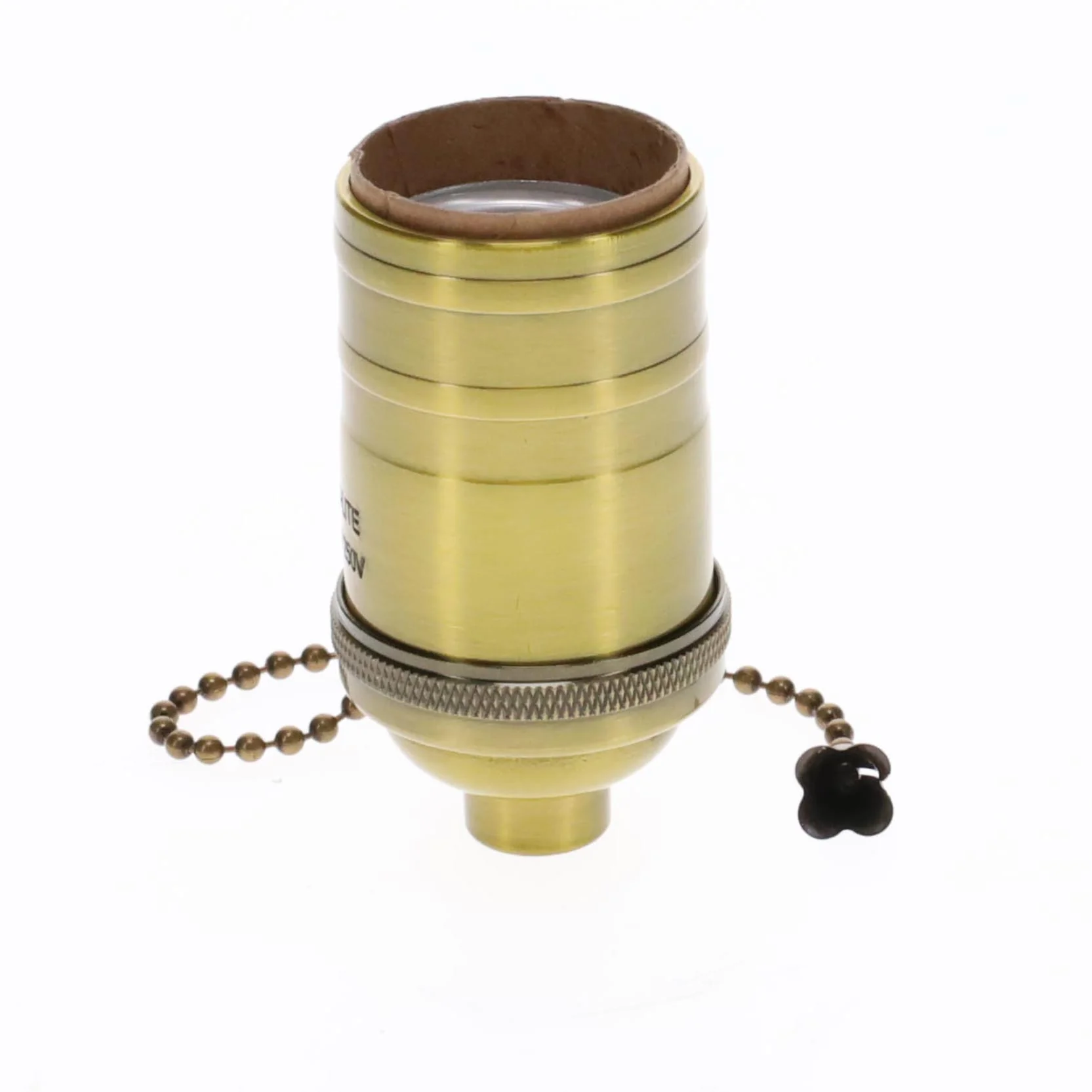 Brass On/Off Pull Chain Socket, No UNO Threads, Antique Brass (48254A) - Image 7