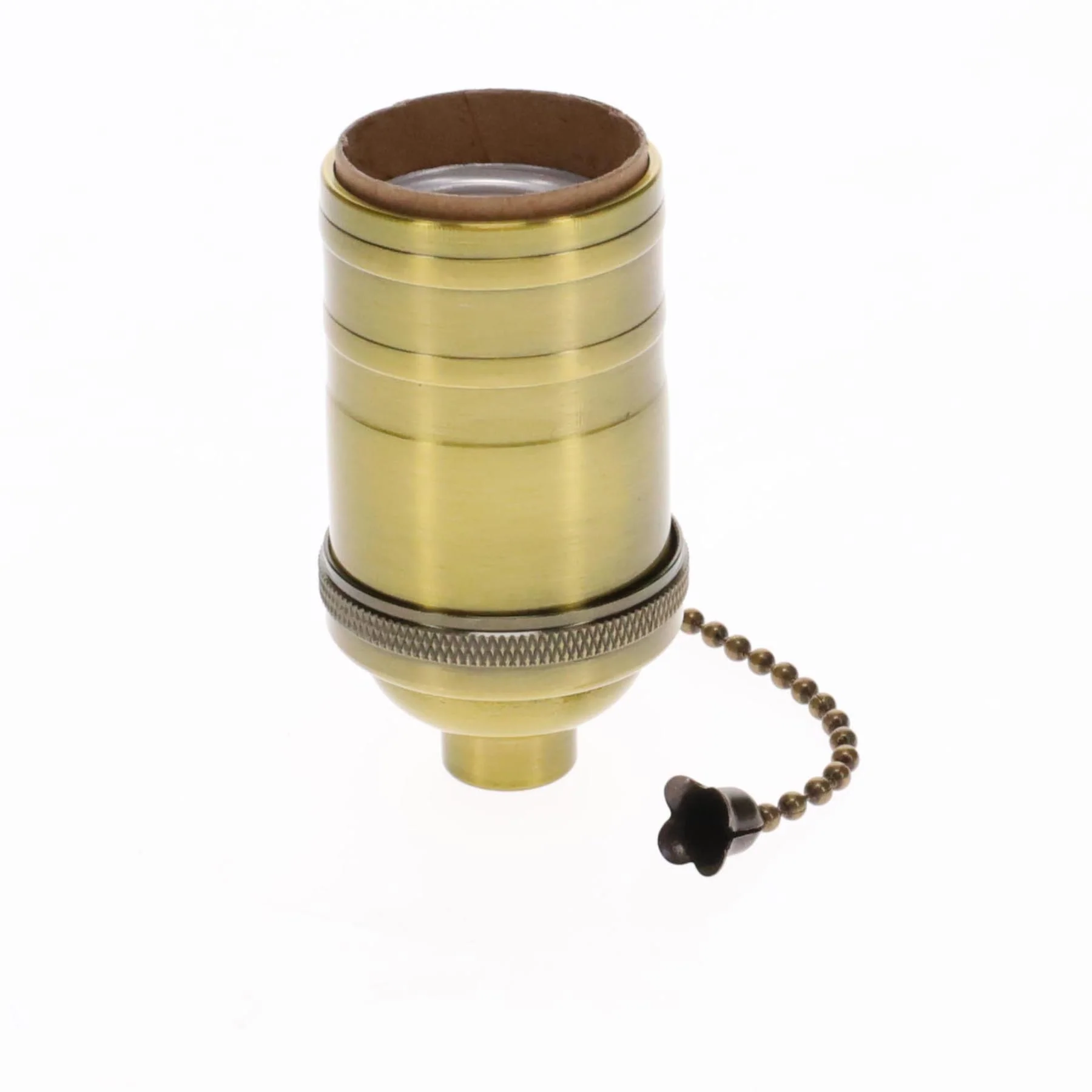 Brass On/Off Pull Chain Socket, No UNO Threads, Antique Brass (48254A) - Image 8