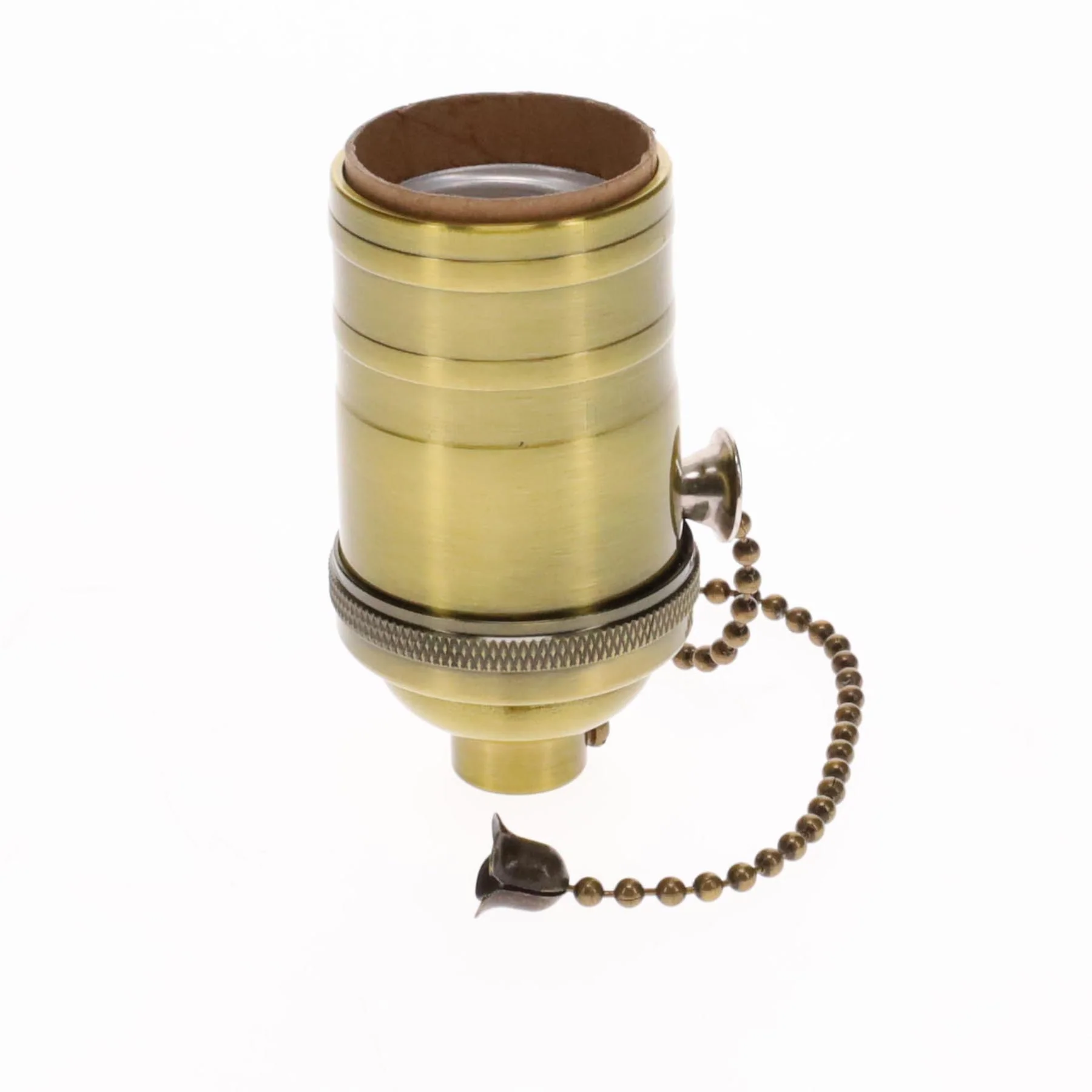 Brass On/Off Pull Chain Socket, No UNO Threads, Antique Brass (48254A) - Image 9
