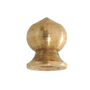 8-32 Brass Pear Canopy Knob, 7/16" height (21016U)
