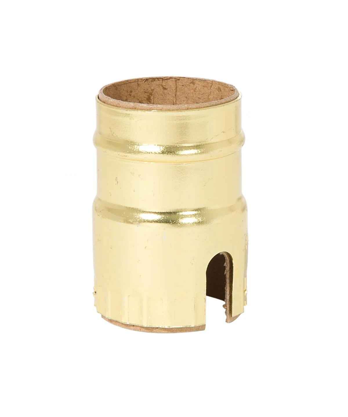 Brass Plated Finish Aluminum E-26 Slot Socket Shell (40308Gi)