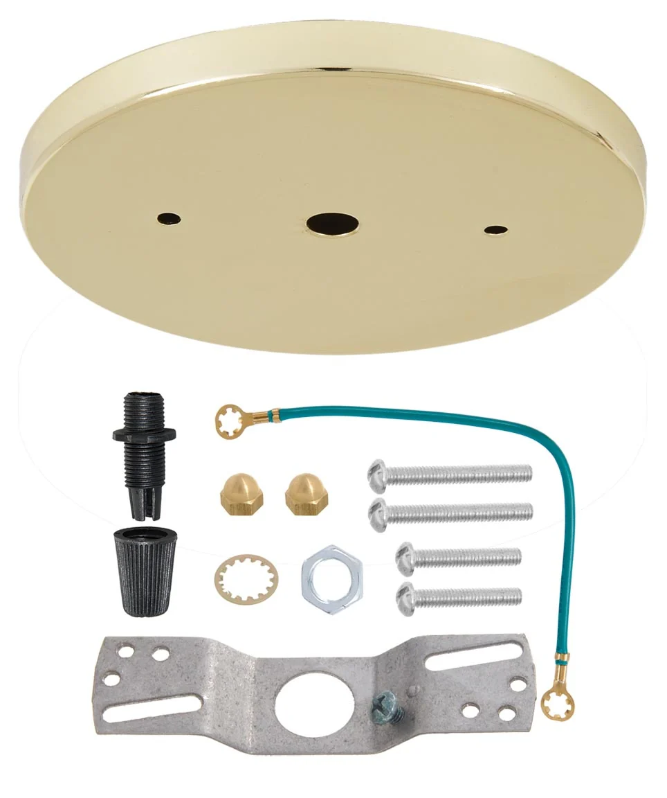 Brass Plated Modern Shallow Canopy Kit (11783) - Image 4