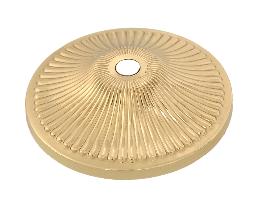 Brass Reeded Break or Bobesche, 3 1/2" dia. Unfinished Brass (11676U)