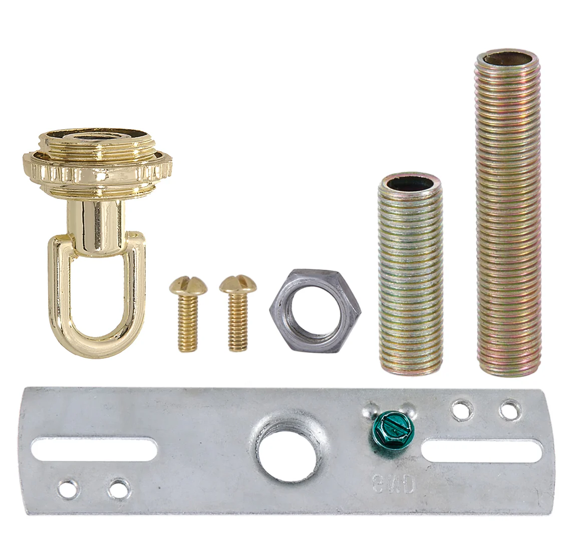 Brass Screw Collar Loop Canopy Hardware Set (10933)
