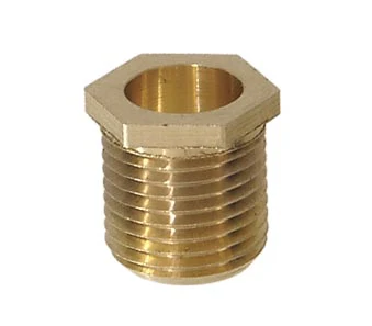Brass Small Head Flange Nipple, 13/32" head size, 1/8IP thread (3/8" diameter) (22359)