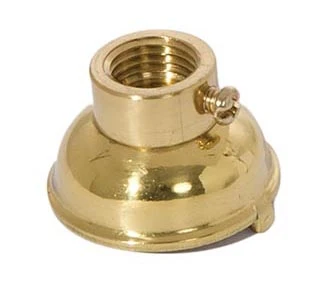 Brass Socket Cap, 1/4 IP Bottom, Polished and Lacquered (40302)