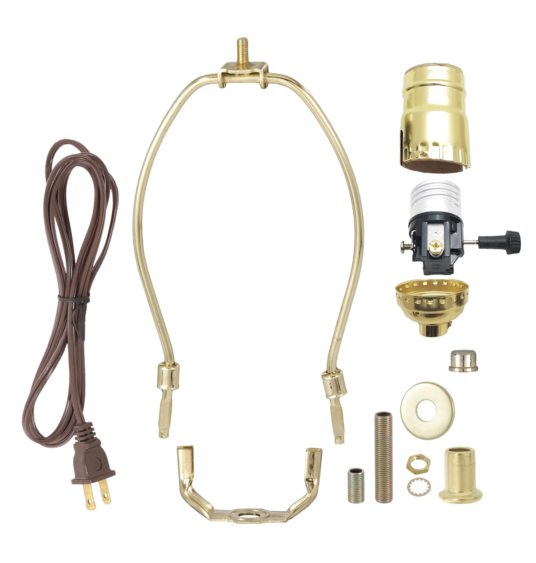 Brass Table Lamp Wiring Kit with 3-way Socket (30551P10)
