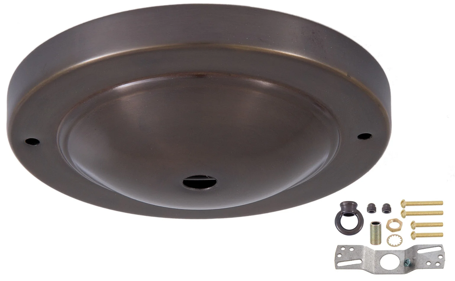 Shallow Dome Shape Bronze Canopy & hardware kit with matching finish (11717B) - Image 3