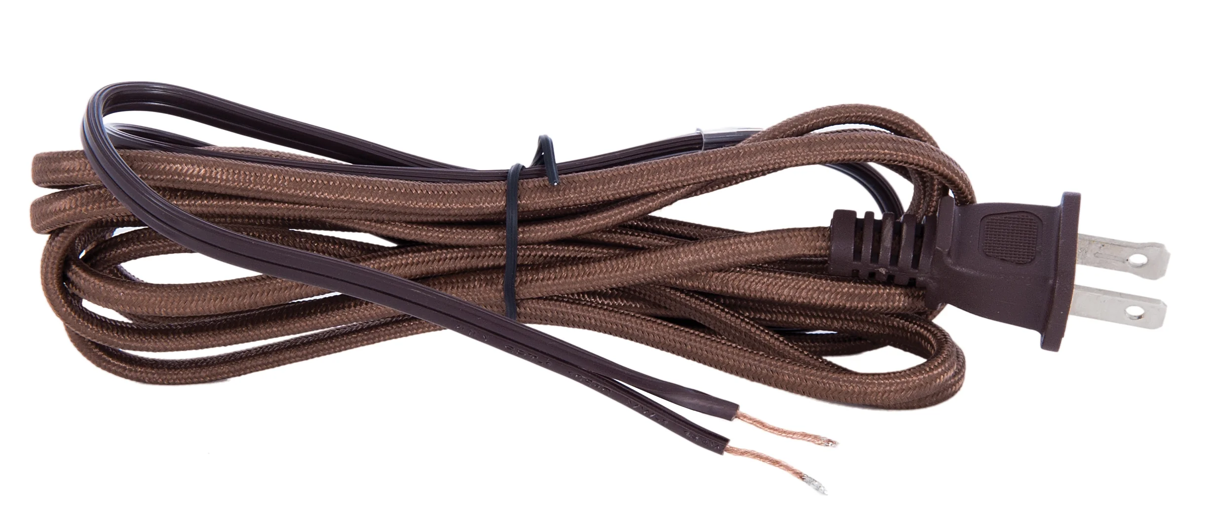 Brown Color RAYON Covered Lamp Cord Set (46870)