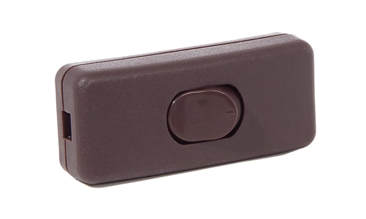 1" Wide Brown Plastic In-Line Toggle Switch For SPT 1 and 2, (48425BR) - Image 2