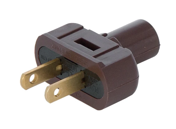 Brown Lamp Plugs for Round PVC Cord (48557B)