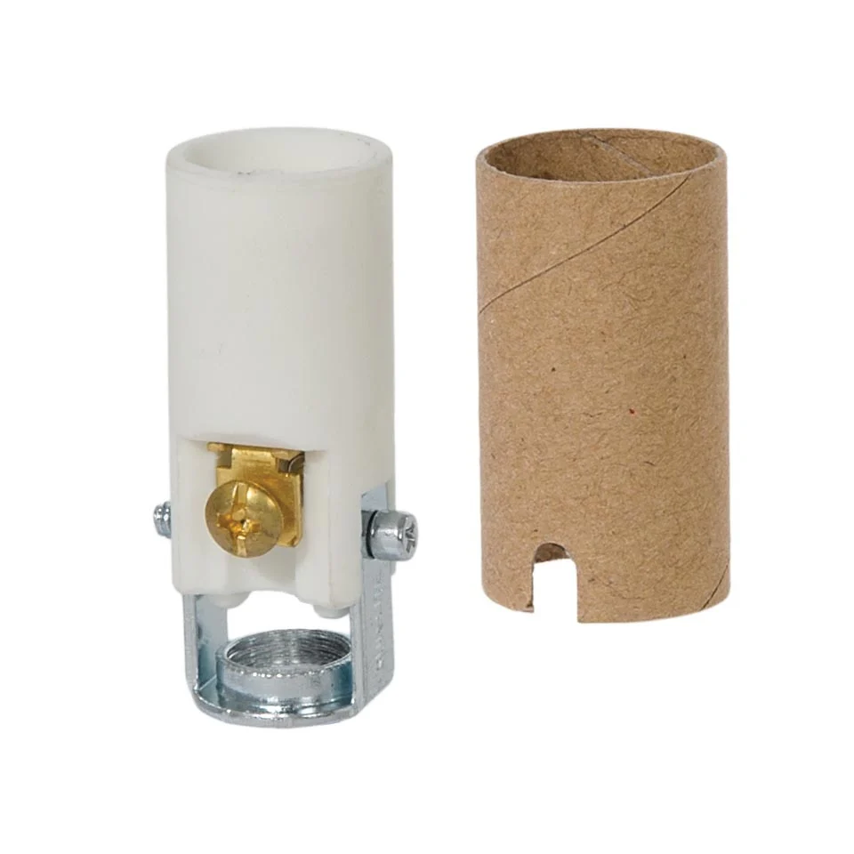 Candelabra Base Short Keyless Porcelain Socket with Paper Insulator (47759) - Image 2