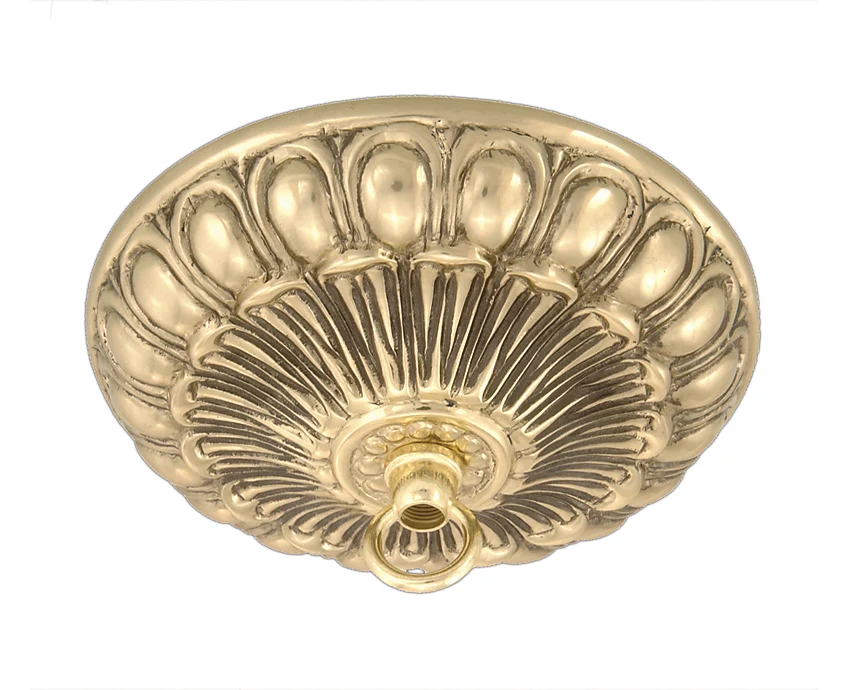 Cast Brass Canopy w/Polished Brass Finish and Mounting Hardware (11803)