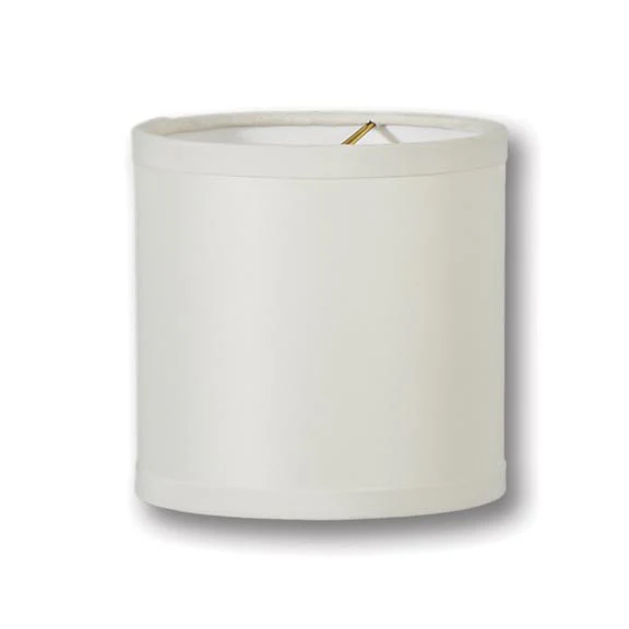 Chandelier Deep Drum Hardback Shades, Ivory Color Micro Fiber Chiffon (00761i)