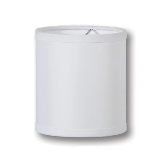 Chandelier Deep Drum Hardback Shades, White Micro Fiber Chiffon (00761P)