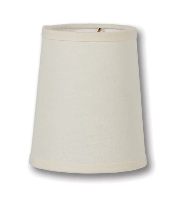 Chandelier Deep Drum Shade, 4(T) x 5(B) x 6(H), Eggshell Color Linen (00717E)