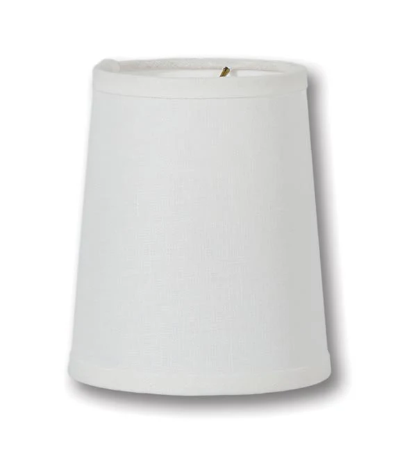 Chandelier Deep Drum Shade, Off White Linen (00717WE)