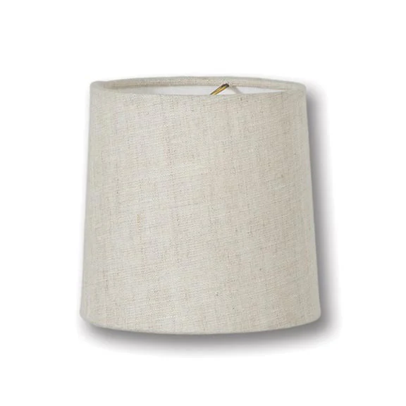Chandelier Retro Drum Hardback Shades, Natural Color 100% Fine Linen (00709A)