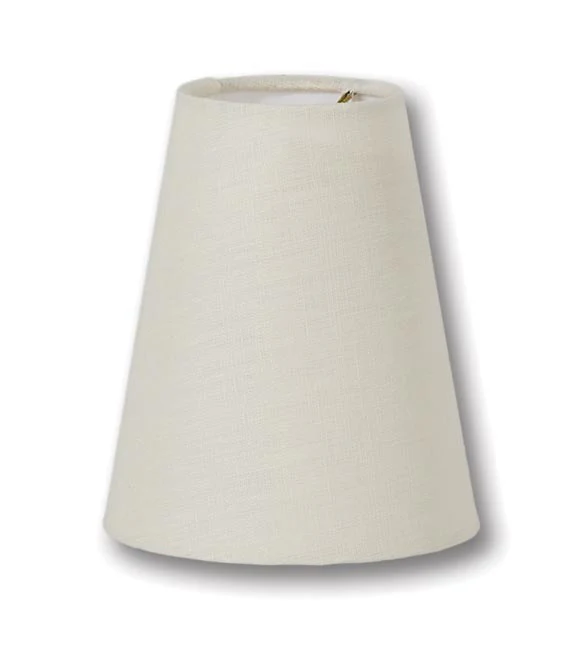 Chandelier Shade, Tapered Deep Empire, 3(T) x 5(B) x 6(H), Eggshell Color Linen (00715E)
