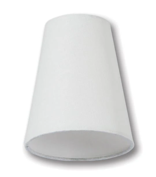 Chandelier Shade, Tapered Deep Empire, 3(T) x 5(B) x 6(H), Off White Linen (00715F) - Image 2