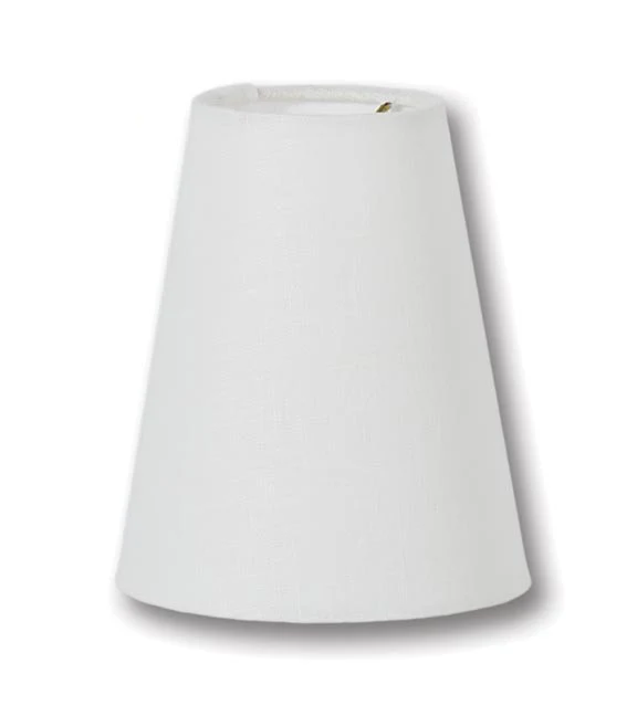 Chandelier Shade, Tapered Deep Empire, 3(T) x 5(B) x 6(H), Off White Linen (00715F) - Image 3