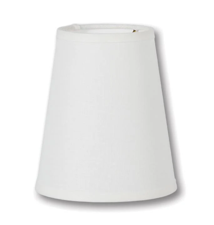 Chandelier Shade, Tapered Deep Empire, 4(T) x 6(B) x 7(H), Off White Linen (00714F)