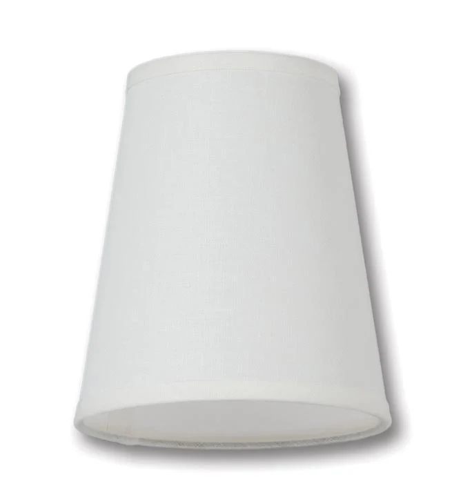 Chandelier Shade, Tapered Deep Empire, 4(T) x 6(B) x 7(H), Off White Linen (00714F) - Image 2