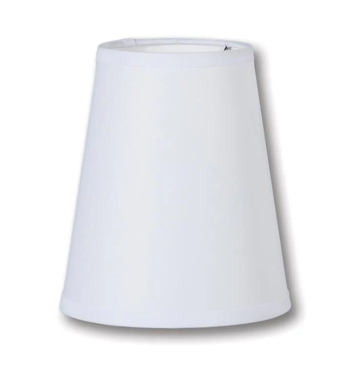 Chandelier Shade, Tapered Deep Empire, 4(T) x 6(B) x 7(H), Off White Color Linen (00714WE)