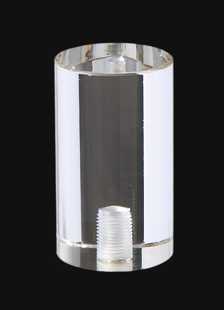2-1/8" x 1-1/4" Diam Clear Acrylic Drum Style Lamp Finial (11382)