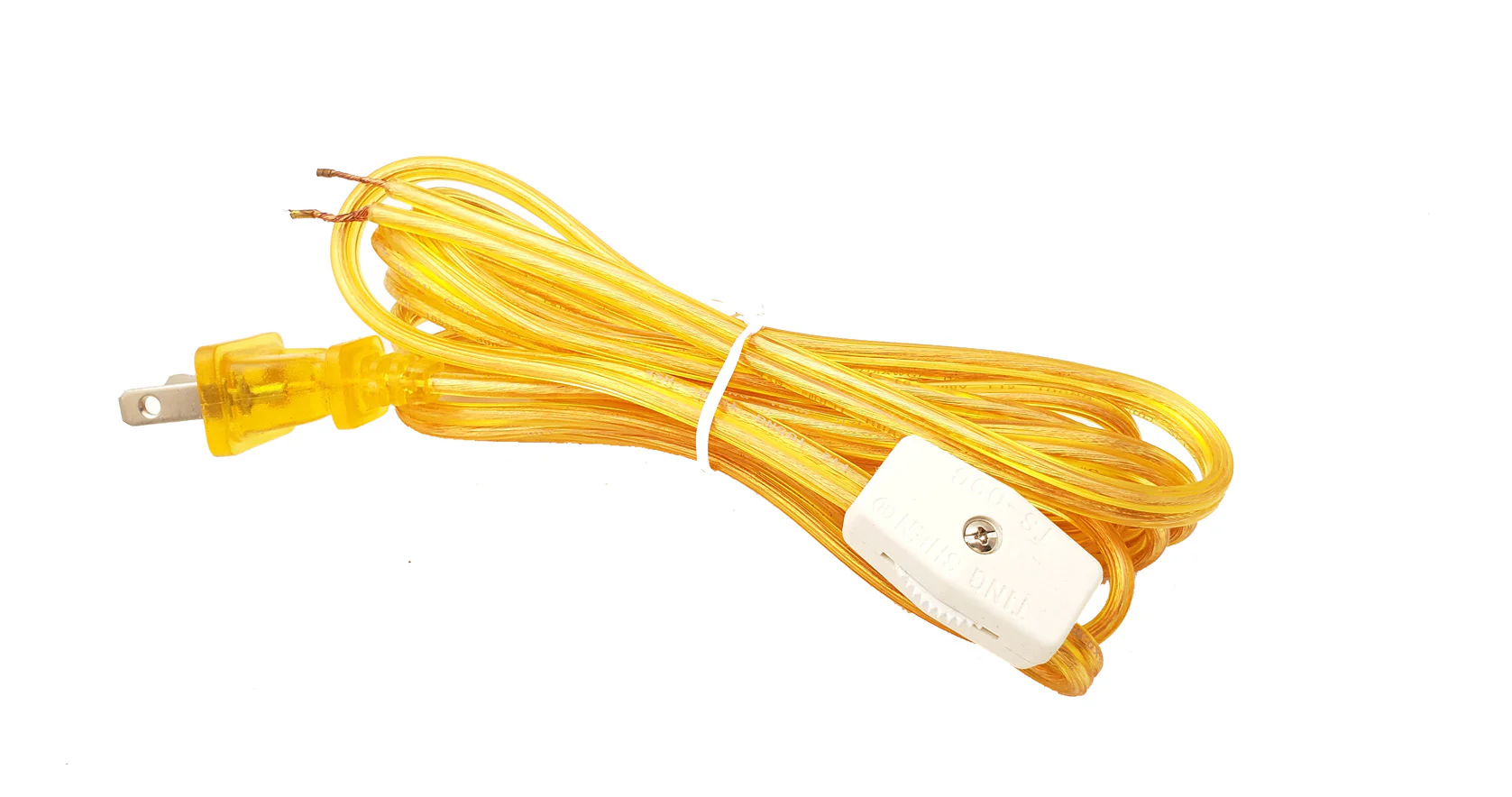 Clear Gold 8 Ft Cord Set w/Rotary On-Off Switch, Choice of SPT (46752)
