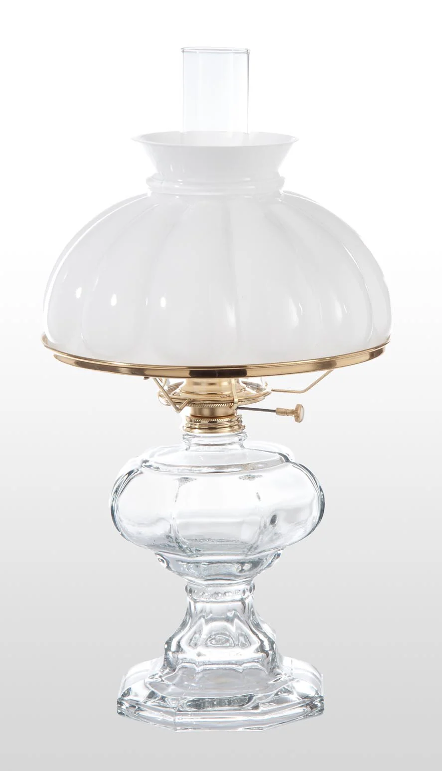 Clear Walling Lamp Complete with Electric Burner and Chimney and Shade (67516) - Image 3
