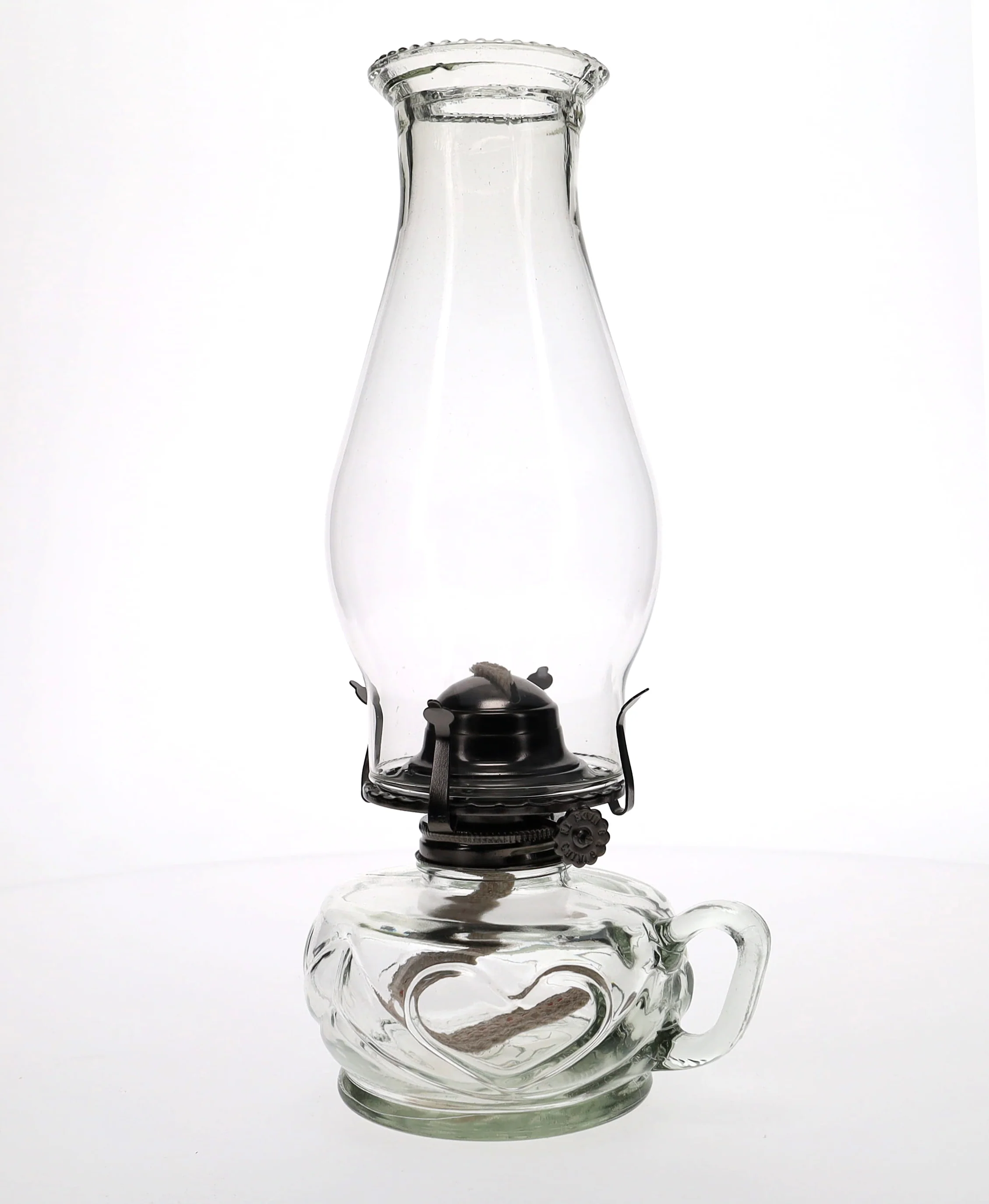 Clear United Hearts Finger Lamp with Antique Brass Hardware (67470CA) - Image 4
