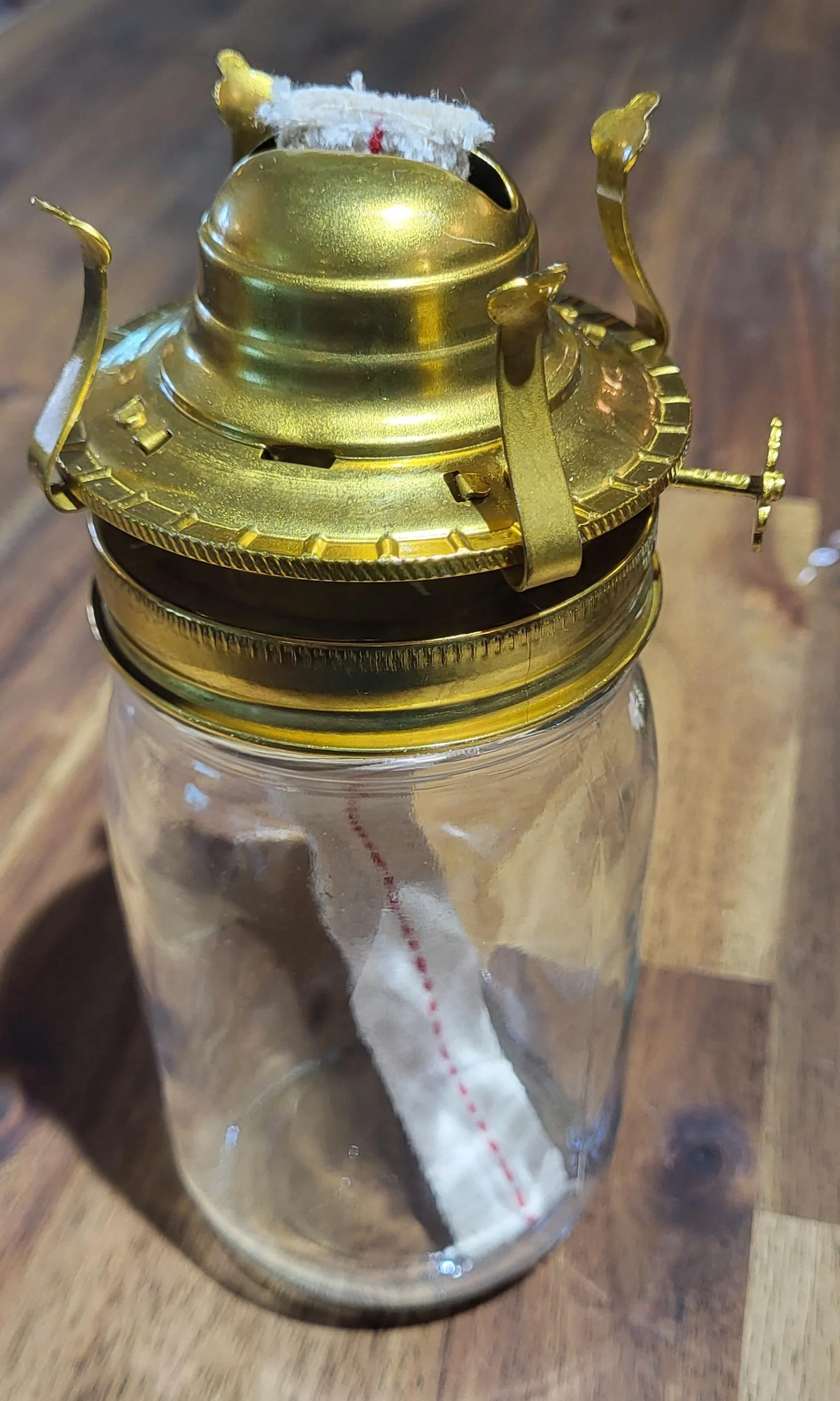 #2 Size Weathered Brass Burner with Mason Jar Collar (30286WB) - Image 3