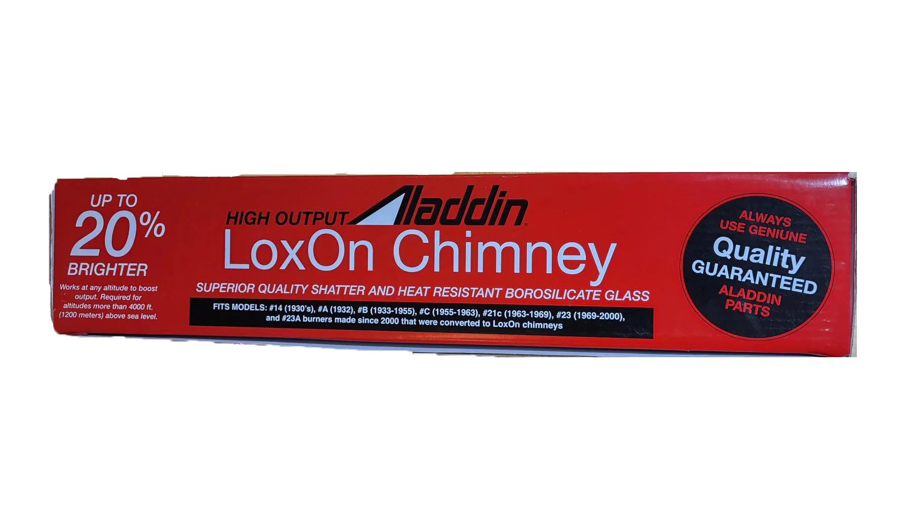 Aladdin Brand Lox-On High Altitude Chimney, 2 5/8" Fitter, 15 1/2" Tall (57959) - Image 3