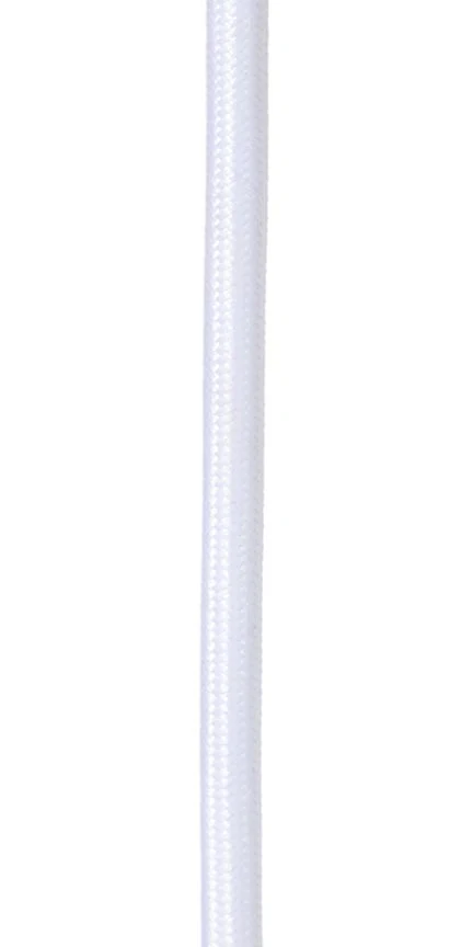 White Color, Fabric Covered 18/3, SVT-B Fabric Lamp Cord, 3-Wire, Choice of Length (46689W) - Image 2