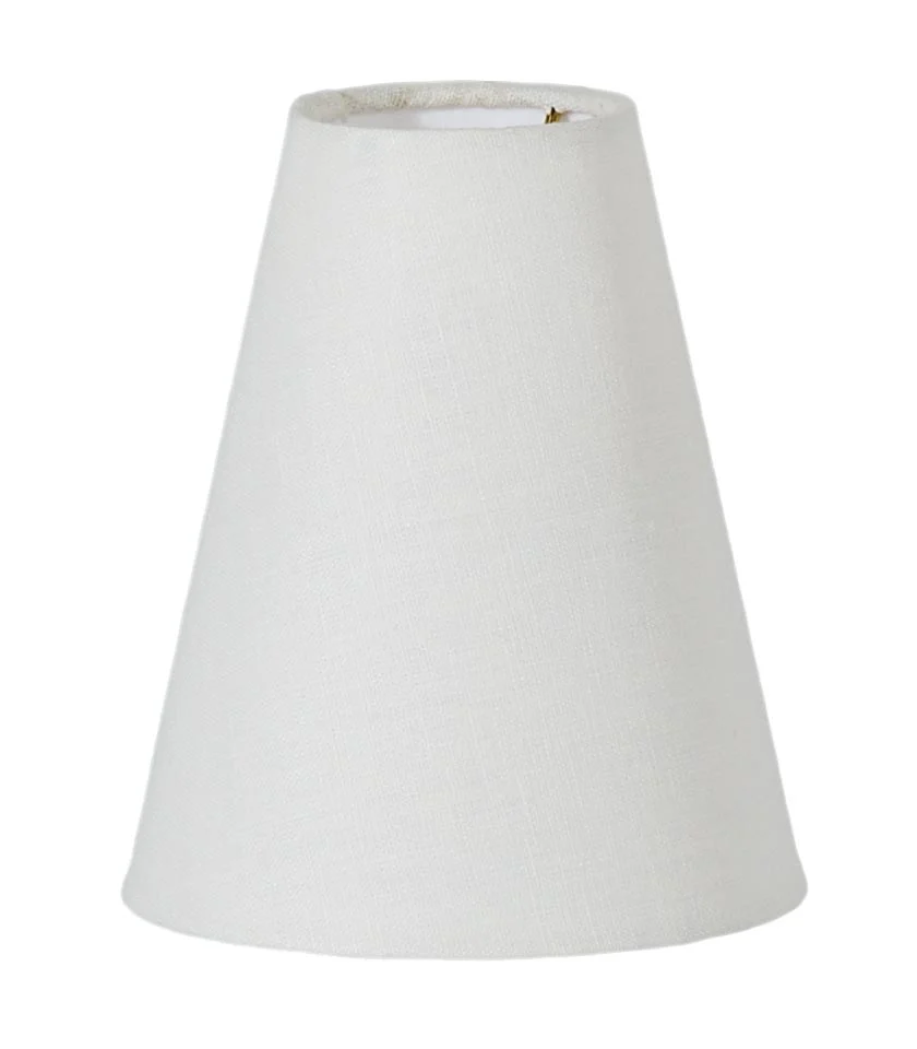 Tapered Deep Empire style Chandelier Shades, Off White Linen (00711WE)