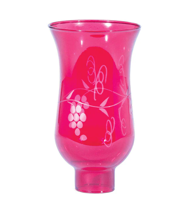 Cranberry Hurricane Shade or Globe Cut Grapes Design, 1-5/8" Fitter Size (08740) - Image 3