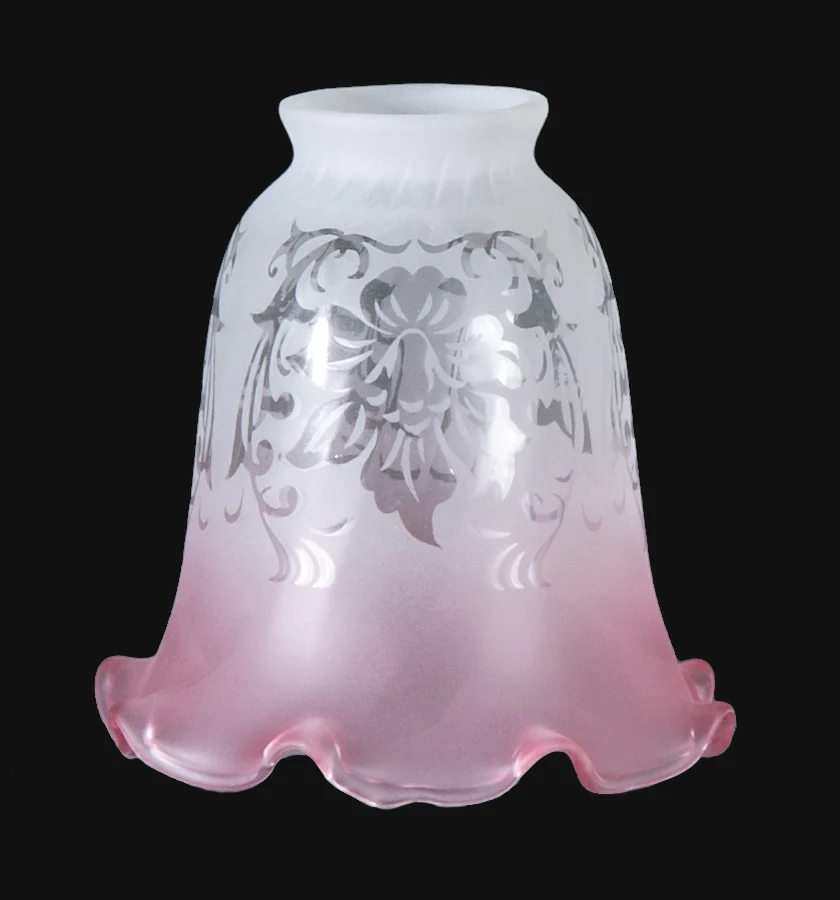 5 inch tall Cranberry Tint Filigree Fixture Shade, 2-1/4 inch lip fitter (08516)