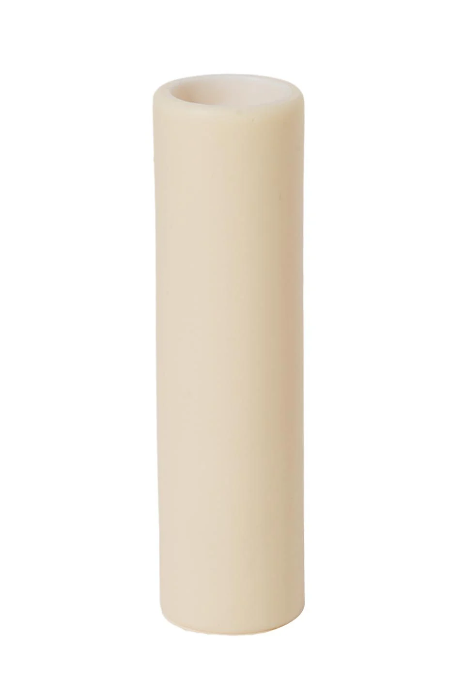 Cream Color Smooth Polybeeswax Candle Cover, Candelabra Size, Choice of Height (19910CND)