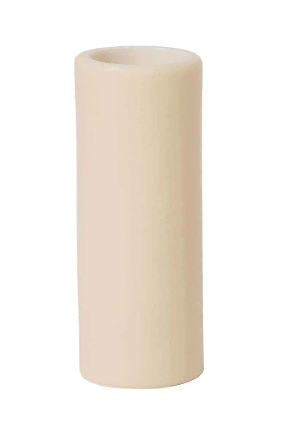 Cream Color Smooth Polybeeswax Candle Cover, Medium Size, Choice of Height (19912CND)