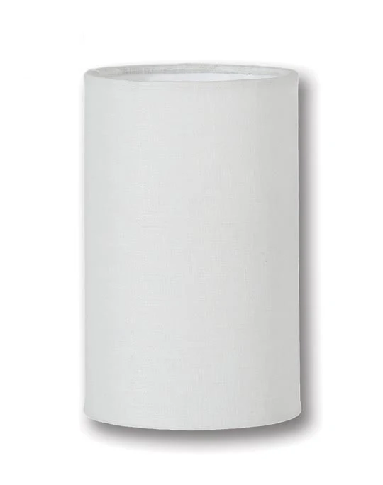 Cylinder style Chandelier Hardback Shade, 4(T) x 4(B) x 6.5(H), Off-White Linen (00702F)