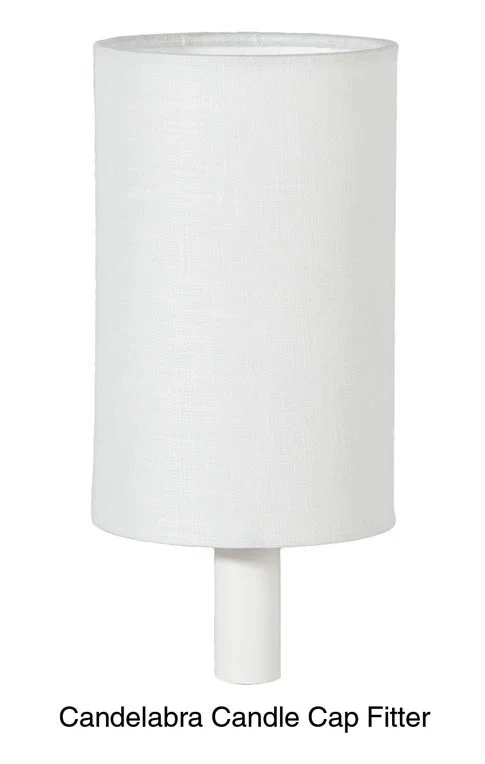 Cylinder style Chandelier Hardback Shade, 4(T) x 4(B) x 6.5(H), Off-White Linen (00702F) - Image 4