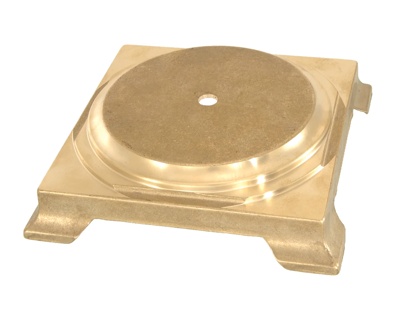 Die Cast Brass Footed Base, Unfinished, 4-7/16" Top Dia. (10004U)
