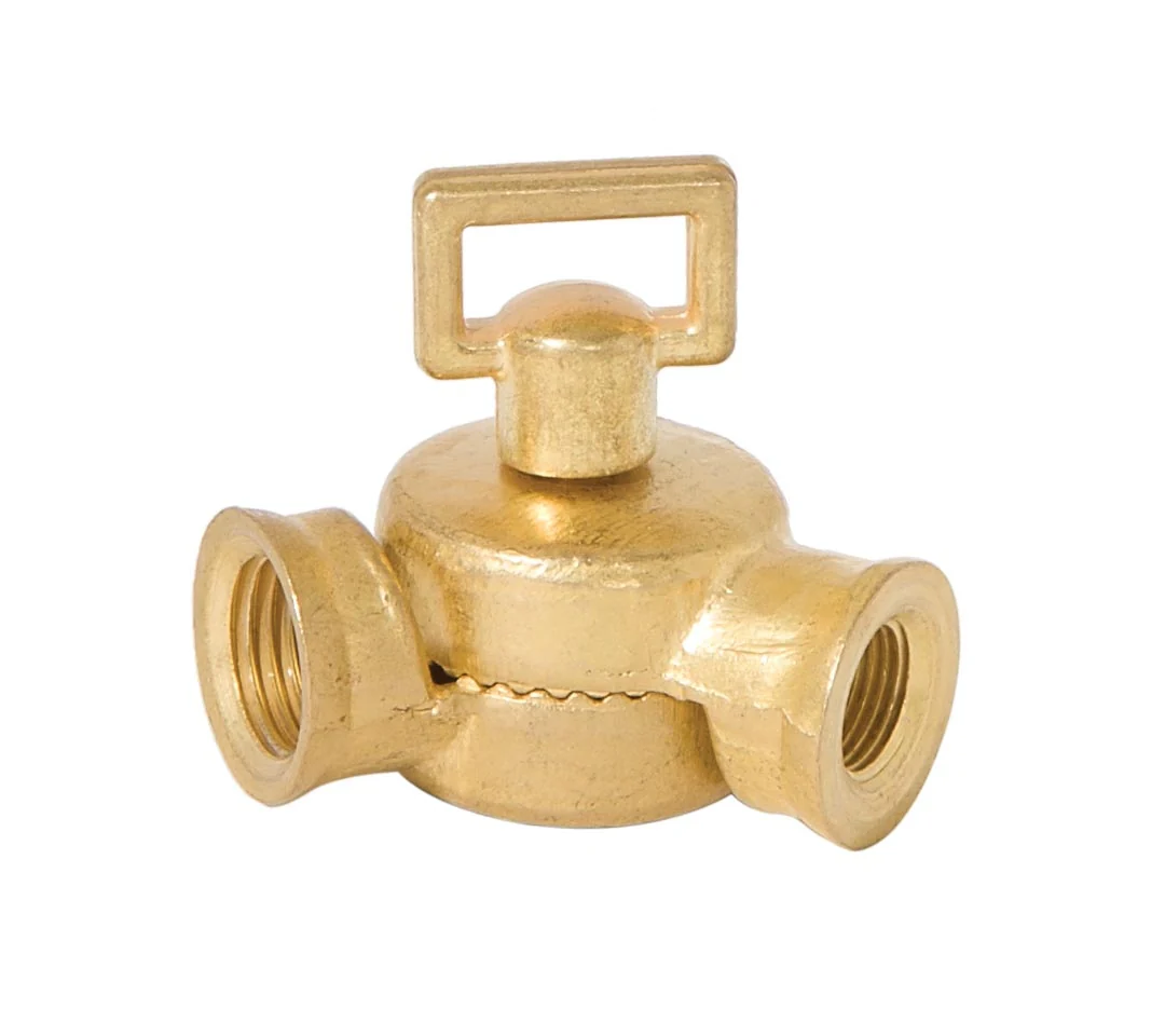 Die Cast Brass Swivel With Teeth and Key, 1-11/16" Tall, 1/4F x 1/8F, Unfinished (20542U)