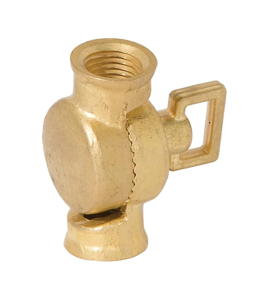 Die Cast Brass Swivel With Teeth and Key, 1-11/16" Tall, 1/4F x 1/8F, Unfinished (20542U) - Image 2