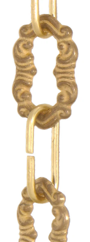 Cast Brass Antique Style Lamp Chain, Unfinished (13153)